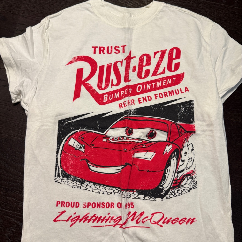 Lightning McQueen Red and White Graphic Tee